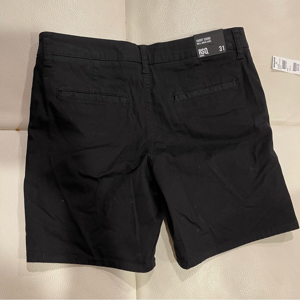 RSQ Black Short Chino Shorts Sz 31 - Picture 2 of 3